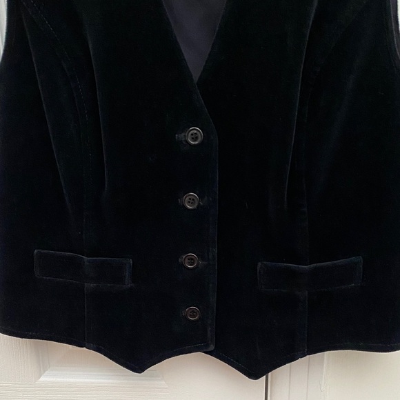Vintage Canadian Velvet Vest, Surrey Classics, 1980s Black - Picture 3 of 11